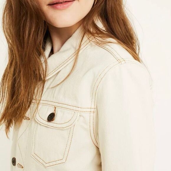 BDG Jackets & Blazers - BDG x URBAN OUTFITTERS | Ivory Cream Ecru Jean Western Denim Jacket | Small